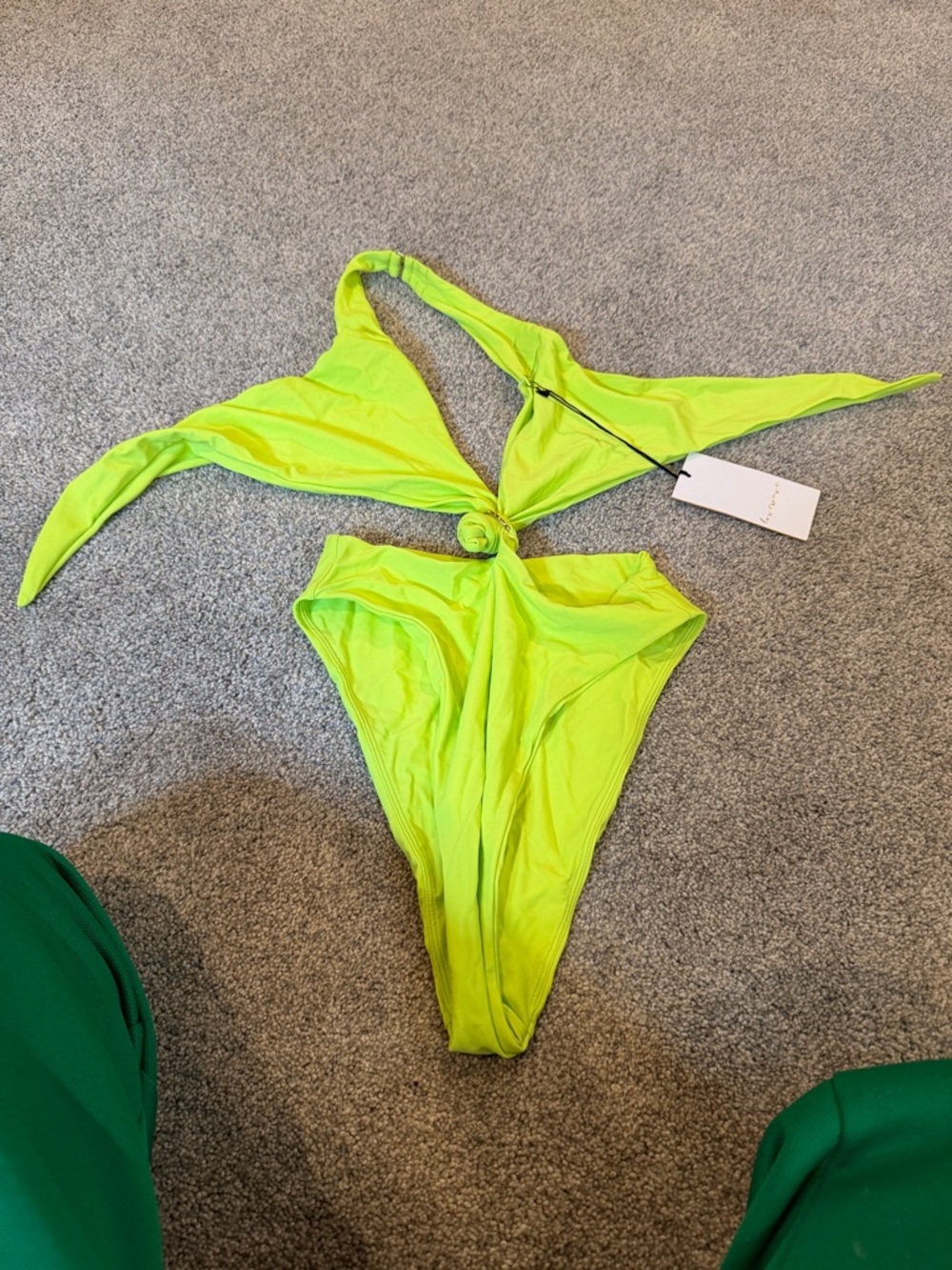 Kids Neon Lime One-Piece Swimsuit - Trendy Summer Style